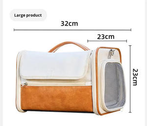 Sac à dos pliable portable pour chat et <span class=keywords><strong>chien</strong></span> en PU 600D, commande en gros - Utilisation 3-en-1 (voiture, main, épaule) 7,5 kg, ventilation bilatérale, pour voyage en voiture - Product Image 5