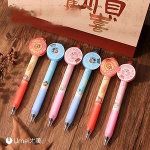 Stylo Gel Rotatif Porte-Bonheur avec Poignée en Silicone Étendue pour Étudiants – Écriture Fluide et Jouet Anti-Stress - Product Image 2