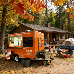 Fashion Exterior Mobile Food Cart Large Storage Concession <b>Trailer</b> For Events - Product Image 1