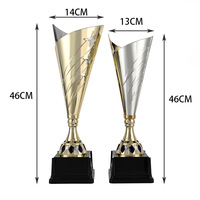 2023 trophée d'honneur en métal de haute qualité faisant le trophée en métal d'or et d'argent et les cadeaux de base en plastique