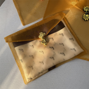 Chuanghua กระเป๋าผ้าพันคอผ้า<span class=keywords><strong>ไหม</strong></span>ออร์แกนซ่าทรงซองจดหมายลายกบจีน - Product Image 6