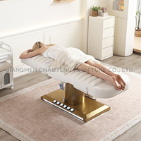 Cama de Belleza Eléctrica Moderna Plegable para Masajes y Spa, con Marco Metálico y Tapicería de Cuero, Mueble Comercial para Salón, Uso Doméstico y Hotelero