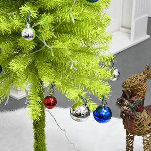 Nouvel arbre de Noël vert créatif avec des décorations de boules de Noël et des lumières, décoration de Noël pour la maison - Product Image 6