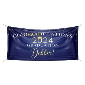 Class of 2025 Congratulations Custom Vinyl <b>Banner</b> School Colors PVC Advertising Graduation Gifts Party Favors - Product Image 1