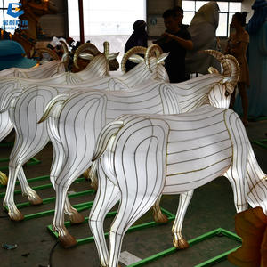 SGFL108 Outdoor Farm Animals Lantern Exhibition Park <b>Decoration</b> Chinese Goat Festival Lantern for Sale - Product Image 5