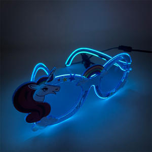 RICHSHINING 2025 Nouveau Design Lunettes LED Contrôle de la Musique <span class=keywords><strong>Licorne</strong></span> Arc-en-ciel LED Lunettes Lumineuses Brillant dans le Noir pour la Décoration de Fête - Product Image 5