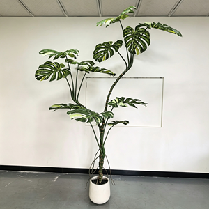 Planta <span class=keywords><strong>Artificial</strong></span> Realista de Monstera con Hojas Divididas, Material PU, para Decoración de Interiores/Exteriores, Sala de Estar - Product Image 3