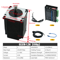 Kits de moteurs pas à pas CC HLTNC NEMA 23 4.2A 24V 2 PHASES 1.2NM 2NM 2.5NM 3NM avec contrôle en boucle fermée CL57R et driver fermé pour routeur CNC