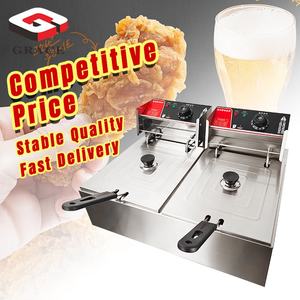 Freidora eléctrica comercial de doble tanque GRACE, freidora de mesa para <span class=keywords><strong>patatas</strong></span> <span class=keywords><strong>fritas</strong></span> y pollo en restaurantes - Product Image 1