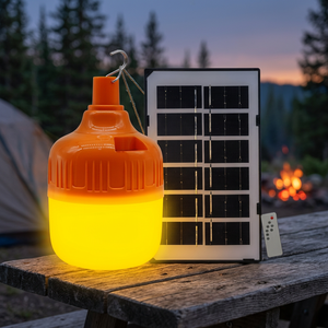 Lampe anti-moustiques LED rechargeable à télécommande, orange, DC5V-6V 100W ∅10.5cm, charge USB/solaire, panneau solaire 1500mAh 2W - Product Image 5