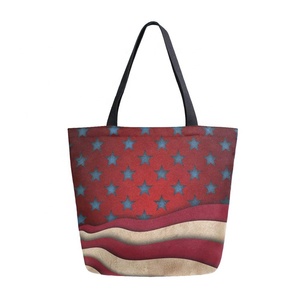 Bolso de compras con asa de algodón para mujer, bolsa de mano con logotipo de impresión Digital, a la moda, personalizado - Product Image 4
