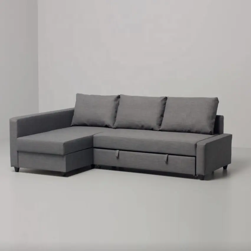 Armlehne L-förmige 2-Sitzer Sofa Cama Set Möbel Schnitt heraus gezogen Schlafs ofa Lounge Couch mit Aufbewahrung Chaise für Wohnzimmer