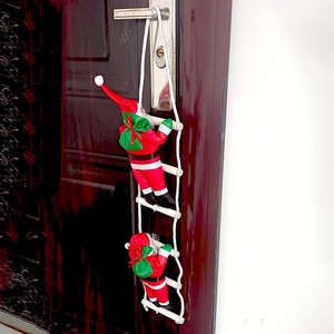 Mini babbo natale scaletta e corda ciondolo bambola per regali di natale decorazioni Festive - Product Image 4