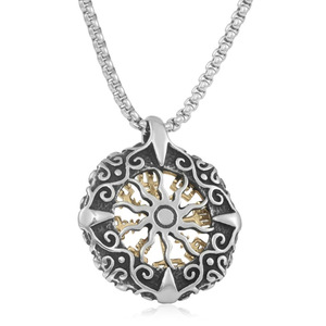 Stainless Steel <b>Cross</b> Pendant Two-tone Geometric Design For Men And Women Fashion Necklace 280760 - Product Image 2