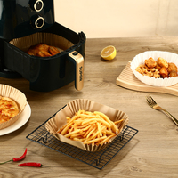 Nouvel Arrivage : Napperons en Papier Ronds Blancs Double Face pour Gâteaux, Friteuses à Air et Pains, Logo Personnalisé pour Aliments et Sucre, 100 PIÈCES