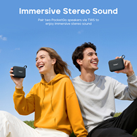 Enceinte portable Tribit PocketGo 7W 6.0, IP68, prise en charge des cartes TF, 20h d'autonomie avec appairage TWS, subwoofer