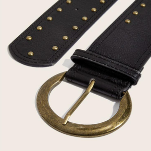 Cinturón Ancho de Cuero PU de Diseño de Lujo para Mujer, Color Marrón, Casual, Versátil, Estilo Vaquero Occidental, Correa de Cintura Negra, Hebilla de Moda - Product Image 3