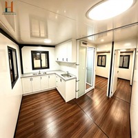 Maison conteneur pliable et extensible à toit plat de 20 pieds ou 40 pieds avec salle de bain - Maison préfabriquée moderne - Zhonghuan Living