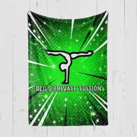 Couverture polaire double face personnalisable grand format avec logo, idéale pour le cheerleading