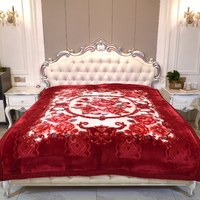 Couverture en vison royal de style américain King Size Couverture Raschel super douce pour l'hiver Motif solide Portable pour lits Prix compétitif
