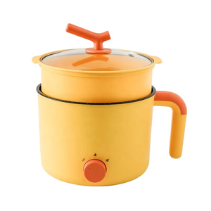Olla Eléctrica Redonda de Acero Inoxidable, Mini Cocina con Vaporera Antiadherente de 300-600W para Shabu, Fideos, Ramen, Dormitorio Estudiantil - Product Image 1