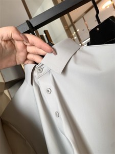 Sports Ice Sense de secado rápido sólido en blanco para camisa de manga corta de verano para hombres de poliéster/algodón <span class=keywords><strong>Anta</strong></span> Strip - Product Image 2