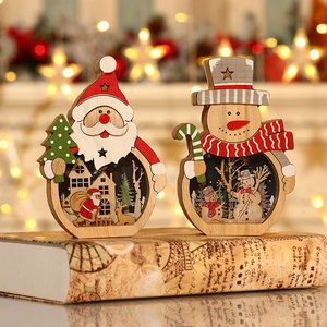 New <b>Christmas</b> decorations: LED illuminated Santa Claus wooden figurine for hotel <b>window</b> <b>displays</b> and <b>Christmas</b> gifts. - Product Image 4