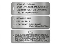 Plaque de signalisation en acier inoxydable gravée sur mesure, plaque de signalisation en métal 304 316 pour équipement industriel