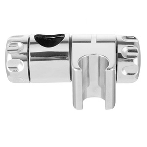 Shower Head Holder Bathroom Adjustable Chrome Slider Handheld Shower Head <b>Bracket</b> Fasteners to Fit 25mm Riser Rail - Product Image 1
