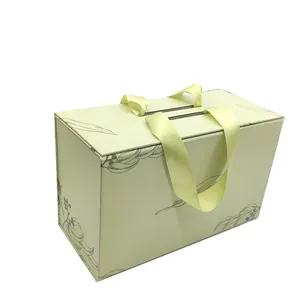 Small Batch Customized Magnetic Cardboard Folding Integrated Folding Ribbon Gift Clothing Packaging Box