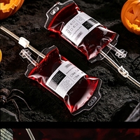 Sac de service créatif pour cocktails d'Halloween, qualité alimentaire, directement de l'usine, en forme de sac de sang pour jus, idéal pour les bars
