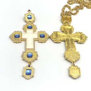 Buy 1 get 1 free alloy gold plated chain for Orthodox Greek church necklace bishop pectoral cross - Product Image 4