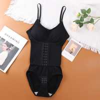 Vêtement de compression pour femmes en gros - Body sculptant avec coussinets de poitrine et taille cintrée, ouverture à l'entrejambe sans couture, body sculptant complet pour femmes