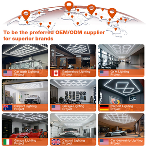 โคมไฟเพดานหกเหลี่ยม LED สำหรับโรงรถ <span class=keywords><strong>ตู้</strong></span>เก็บของ ห้องออกกำลังกาย ร้านเสริมสวย สตูดิโอ <span class=keywords><strong>ไฟ</strong></span>ส่องสว่างสำหรับงานละเอียด - Product Image 6