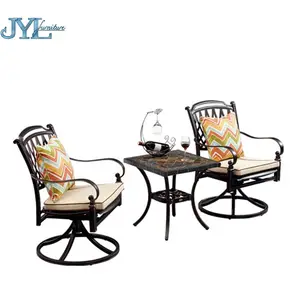 Mesas e cadeiras ao ar livre do jardim do pátio mobiliário conjunto de jantar de alumínio fundido