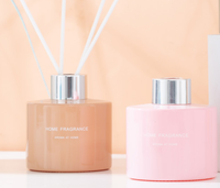 Minyak Esensial Aroma Bunga Kering Perlengkapan Pewangi Mewah Hadiah Botol Besar Kaca Reed Diffuser Tahan Lama 2 Bulan