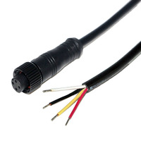 Câble connecteur mâle-femelle étanche IP67, connecteur M12 4 broches, câble d'alimentation pour bande LED intérieure/extérieure