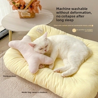 Coussin de couchage pour animaux de compagnie, chien ou chat, motif écossais nordique moderne, rembourré, respirant, lavable, universel, esthétique, toutes saisons