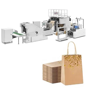 Automatic Square Bottom Paper Food Bag Kraft Paper Bag Making Machine Automatic high speed Sharp bottom kraft