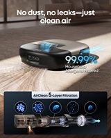 Eufy Omni S2 et Mop Combo – Aspirateur robot autonettoyant avec serpillière à rouleaux, élimination de 99,99 % des germes, aspiration puissante de 30 000 Pa, sans décoloration