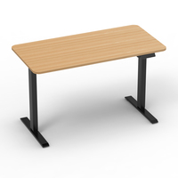 Bureau debout électrique réglable en hauteur à moteur unique, moderne, ergonomique, noir, télescopique, pour la maison et le bureau, 2SR2B-1