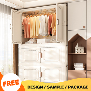 Tủ quần áo di động Henry dễ lắp đặt, 1-3 tầng, chất liệu nhựa, gấp gọn được, tủ quần áo phòng ngủ, tủ quần áo trẻ em có bánh xe đa năng - Product Image 2