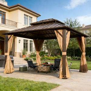 Gazebo de jardin moderne en alliage d'aluminium de haute qualité à double ventilation pour terrasse et balcon - <span class=keywords><strong>Prix</strong></span> de gros usine - Product Image 1