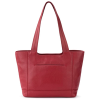 Sac fourre-tout en cuir véritable de couleur unie, design tendance, fabriqué en usine, léger avec poignée confortable