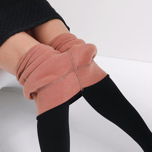 Collants d'hiver en <span class=keywords><strong>laine</strong></span> de haute qualité, doublés thermiquement, épais, couleur unie, opaques, taille unique, tricotés - Product Image 2
