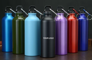 زجاجة مياه ألمنيوم بشعار مخصص للاستخدام الخارجي بسعر منخفض للسفر والغلي والشرب مباشرة قابلة للتطبيق - Product Image 2