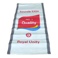 Sacs en polypropylène tissé recyclé blanc et noir pour céréales, 50 kg