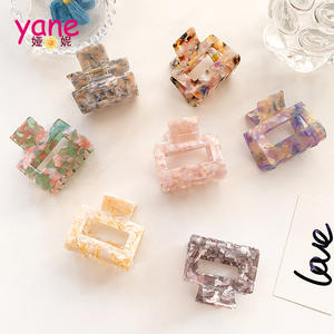 Pince à cheveux carrée, fleur <span class=keywords><strong>creuse</strong></span>, plaque en acétate, pince à cheveux moyenne, pince à cheveux requin, cent pinces à cheveux - Product Image 1