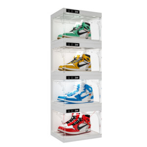 <span class=keywords><strong>Scarpiera</strong></span> Intelligente con Telecomando, Contenitori Impilabili per Sneaker, Organizzatore Trasparente per Scarpe con Luce LED - Product Image 4