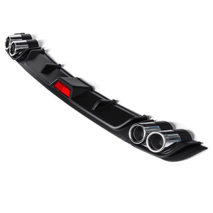 Offre Spéciale – Diffuseur de pare-chocs arrière universel pour voiture, en ABS noir et argent, avec embout d'échappement, <span class=keywords><strong>pièces</strong></span> de <span class=keywords><strong>carrosserie</strong></span> pour voitures - Product Image 5
